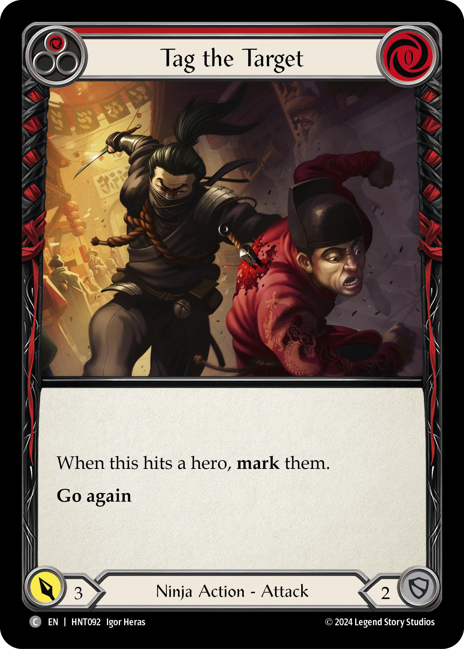 Tag the Target (Red) [HNT092] (The Hunted) | Shuffle n Cut Hobbies & Games