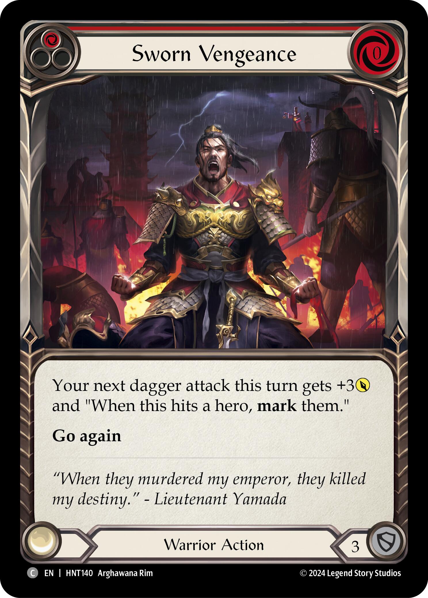 Sworn Vengeance (Red) [HNT140] (The Hunted) | Shuffle n Cut Hobbies & Games