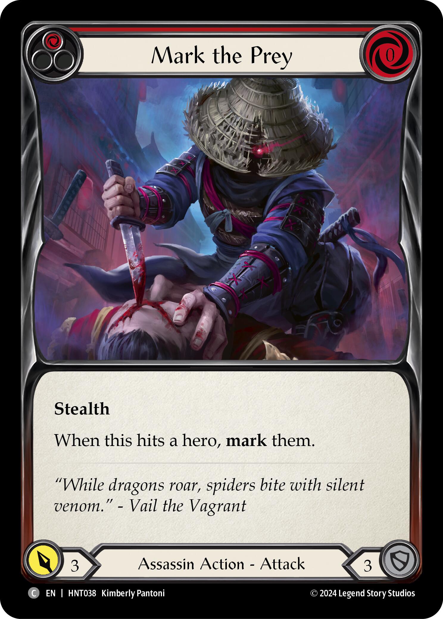 Mark the Prey (Red) [HNT038] (The Hunted)  Rainbow Foil | Shuffle n Cut Hobbies & Games