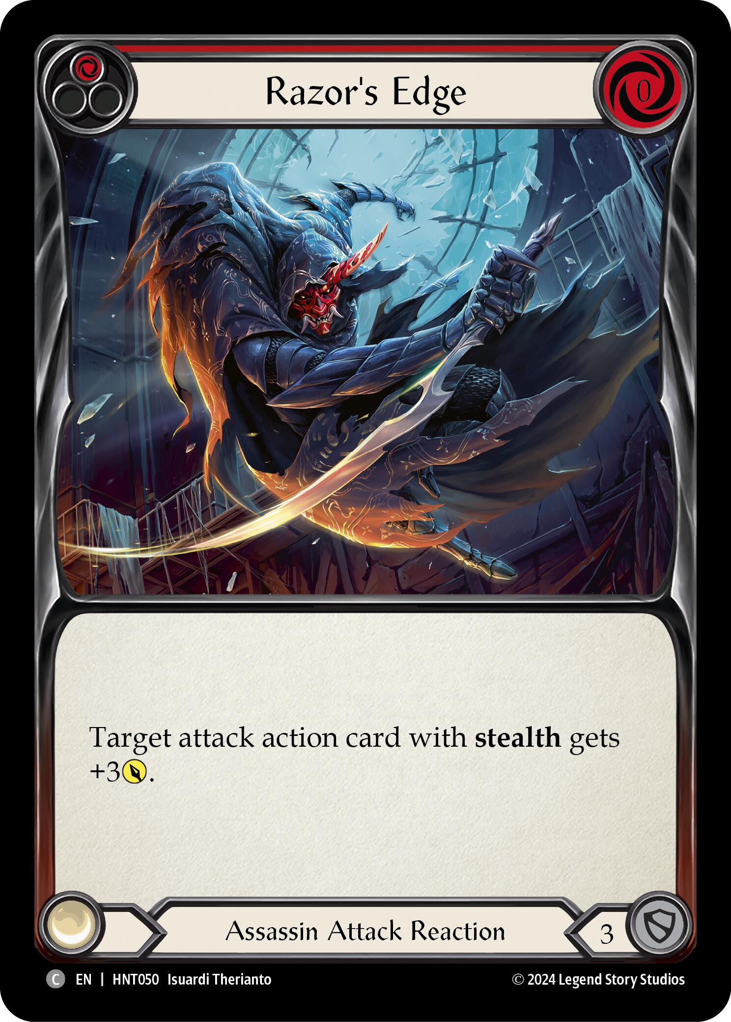 Razor's Edge (Red) [HNT050] (The Hunted) | Shuffle n Cut Hobbies & Games
