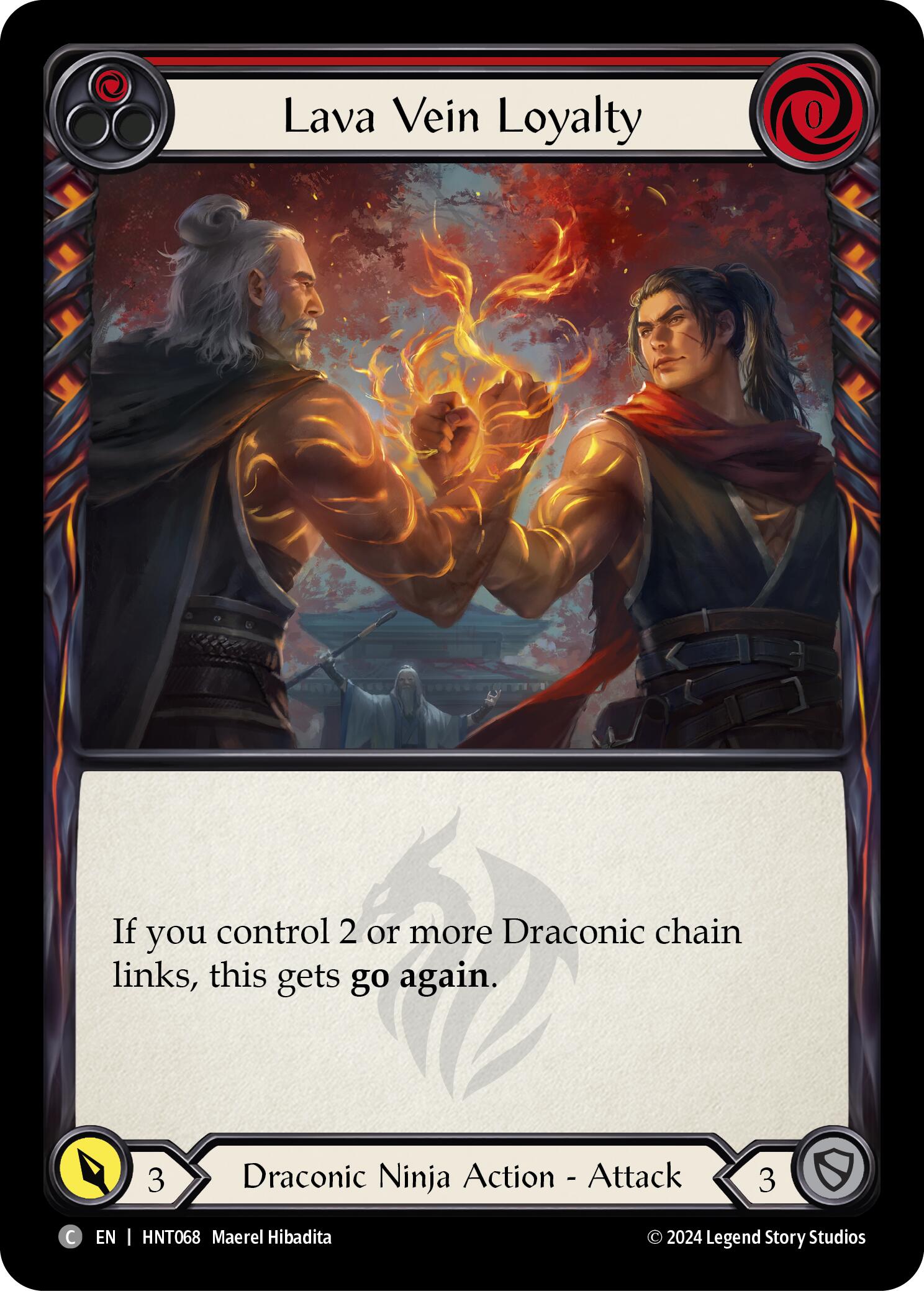 Lava Vein Loyalty (Red) [HNT068] (The Hunted)  Rainbow Foil | Shuffle n Cut Hobbies & Games