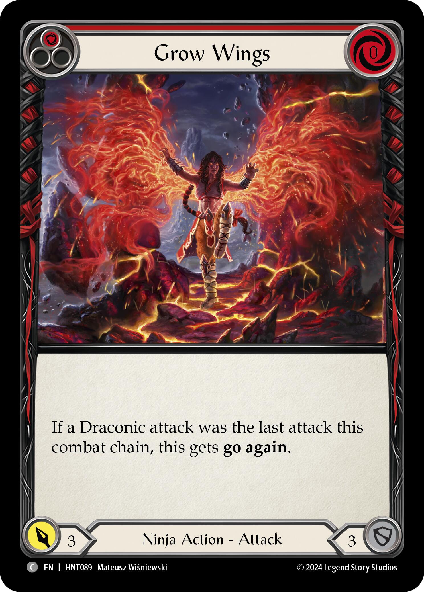 Grow Wings (Red) [HNT089] (The Hunted) | Shuffle n Cut Hobbies & Games