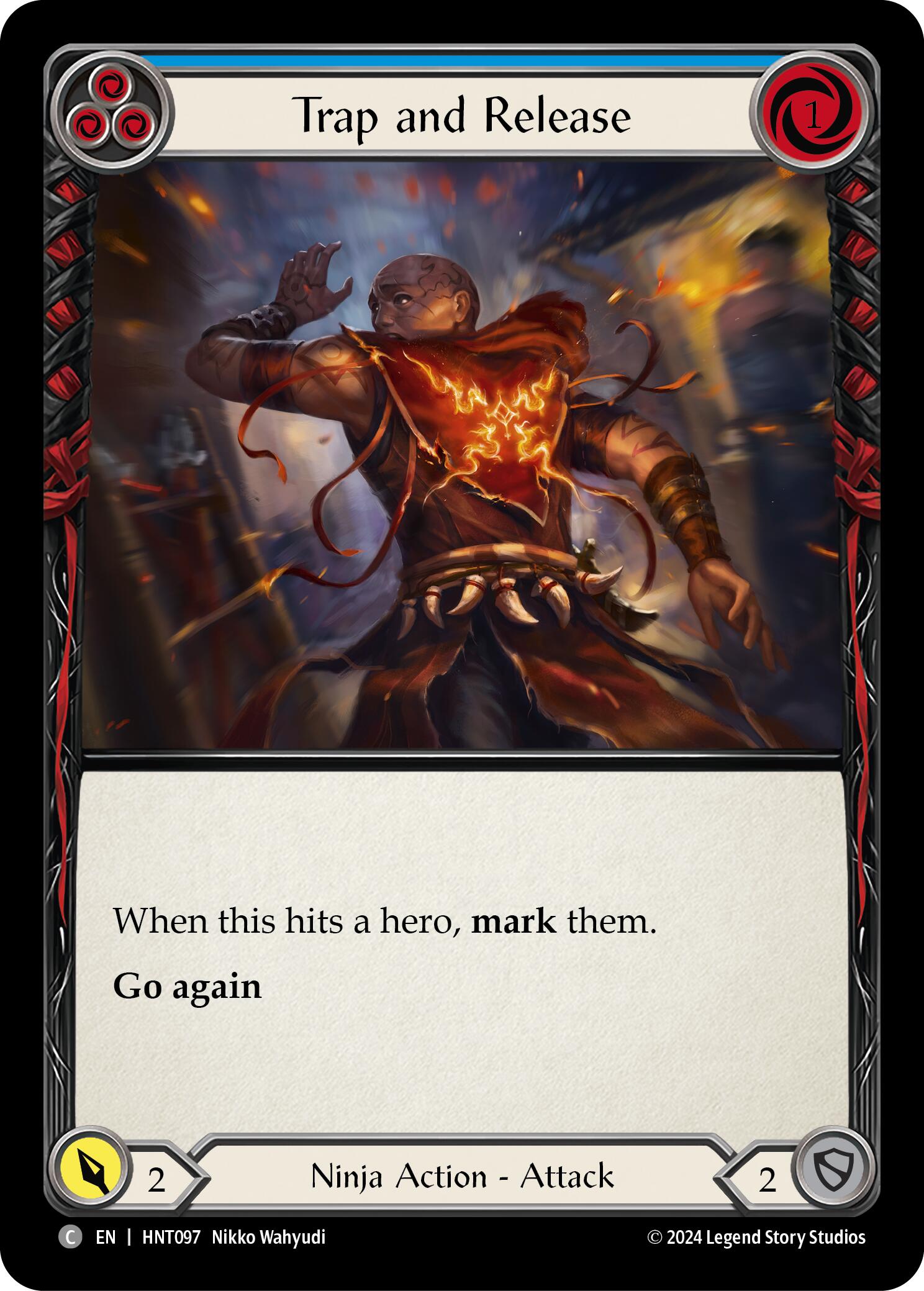 Trap and Release (Blue) [HNT097] (The Hunted)  Rainbow Foil | Shuffle n Cut Hobbies & Games