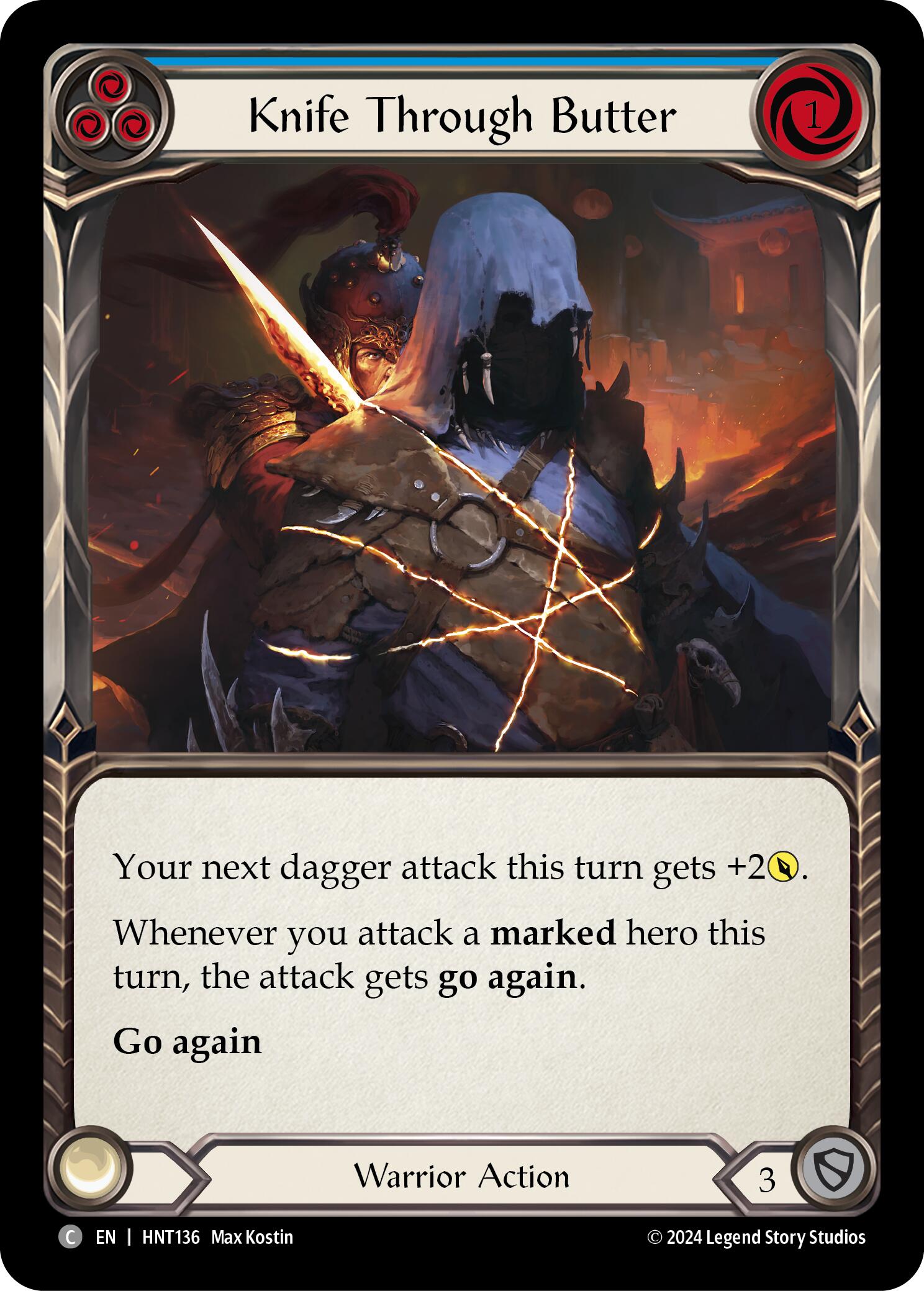 Knife through Butter (Blue) [HNT136] (The Hunted) | Shuffle n Cut Hobbies & Games