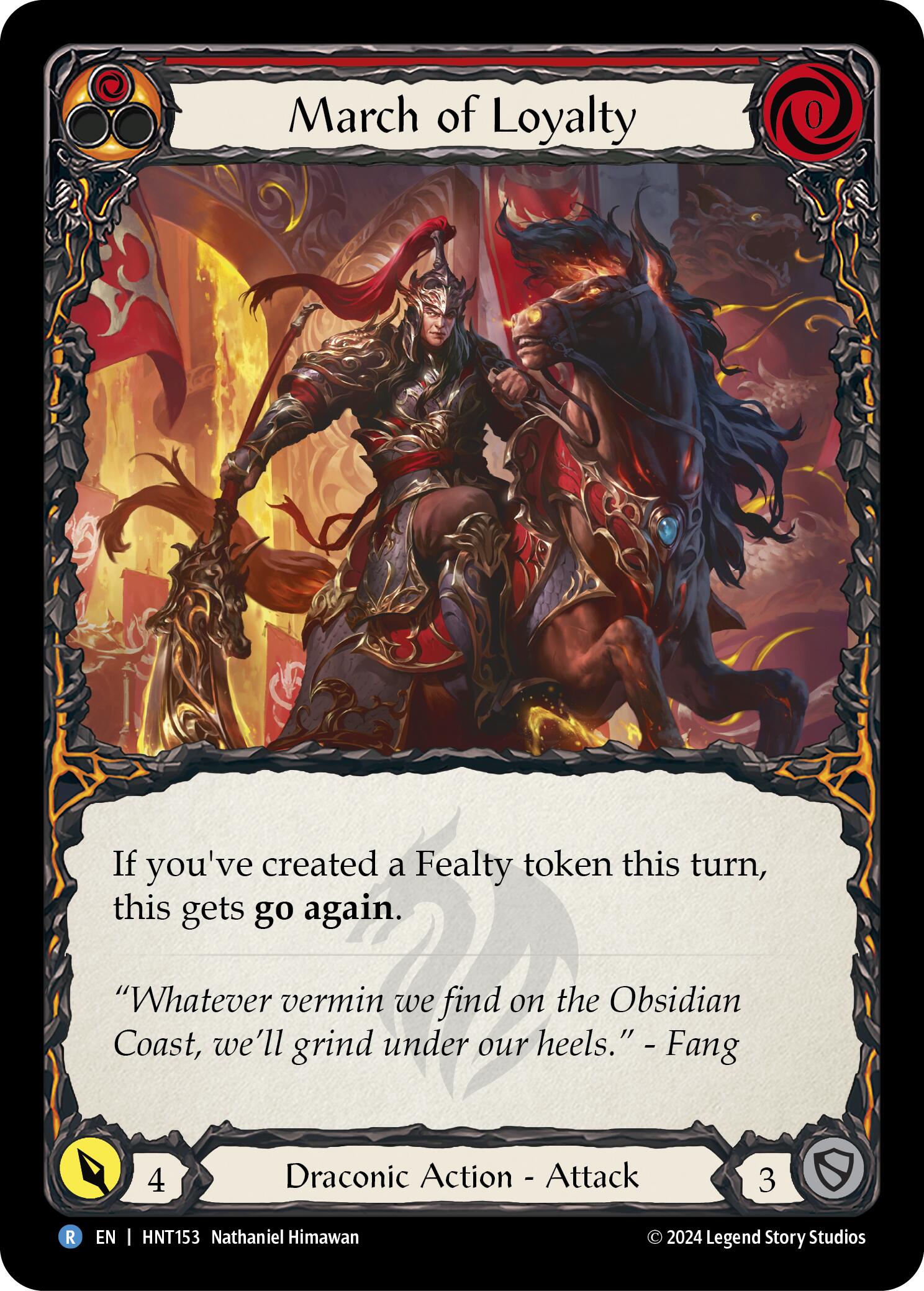 March of Loyalty (Red) [HNT153] (The Hunted)  Rainbow Foil | Shuffle n Cut Hobbies & Games