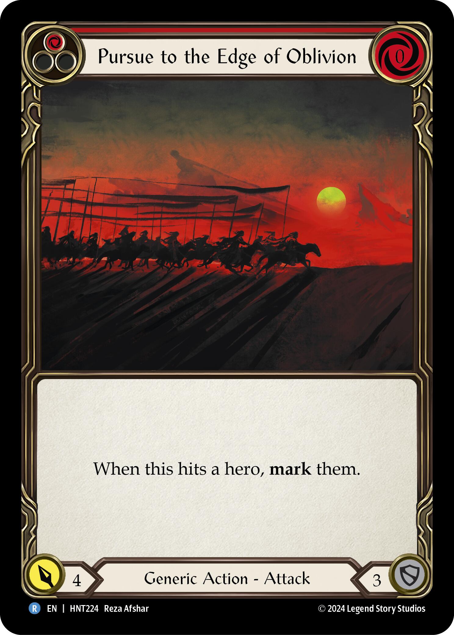 Pursue to the Edge of Oblivion (Red) [HNT224] (The Hunted)  Rainbow Foil | Shuffle n Cut Hobbies & Games
