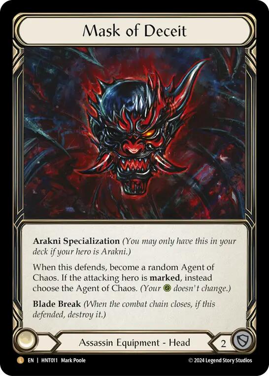 Mask of Deceit [HNT011] (The Hunted)  Rainbow Foil | Shuffle n Cut Hobbies & Games