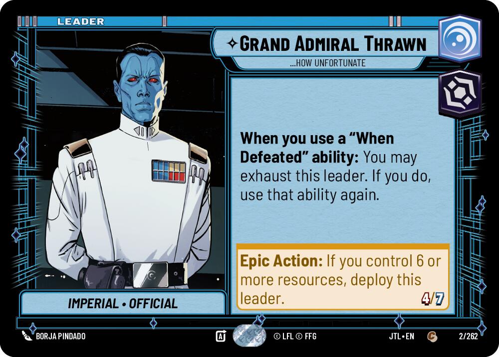 Grand Admiral Thrawn - ...How Unfortunate (2/262) (2/262) [Jump to Lightspeed] | Shuffle n Cut Hobbies & Games