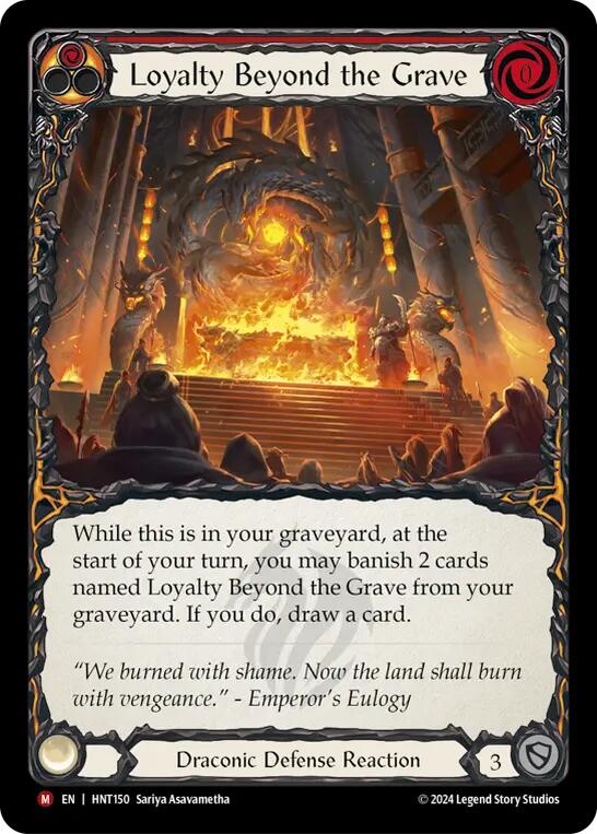 Loyalty Beyond the Grave [HNT150] (The Hunted)  Rainbow Foil | Shuffle n Cut Hobbies & Games