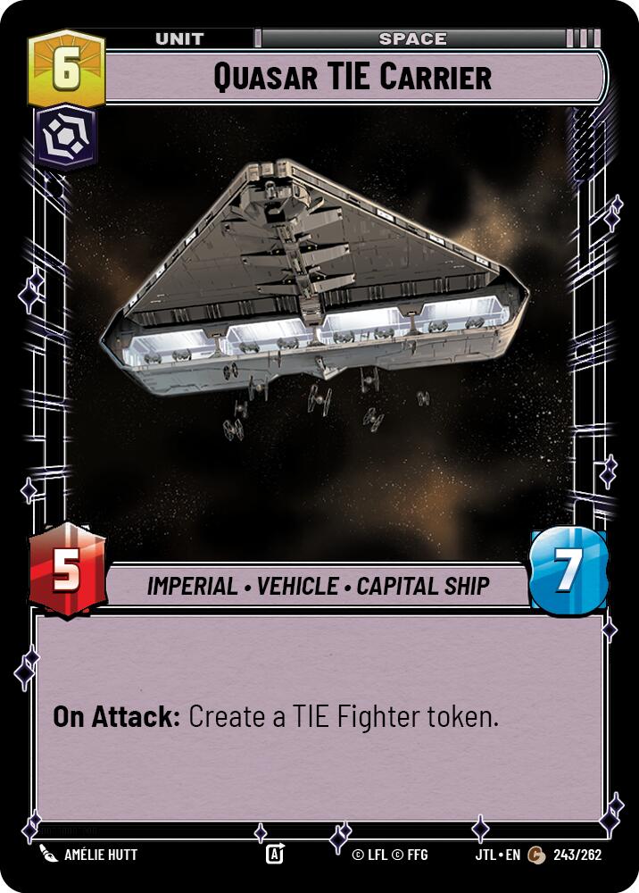 Quasar TIE Carrier (243/262) (243/257) [Jump to Lightspeed] | Shuffle n Cut Hobbies & Games
