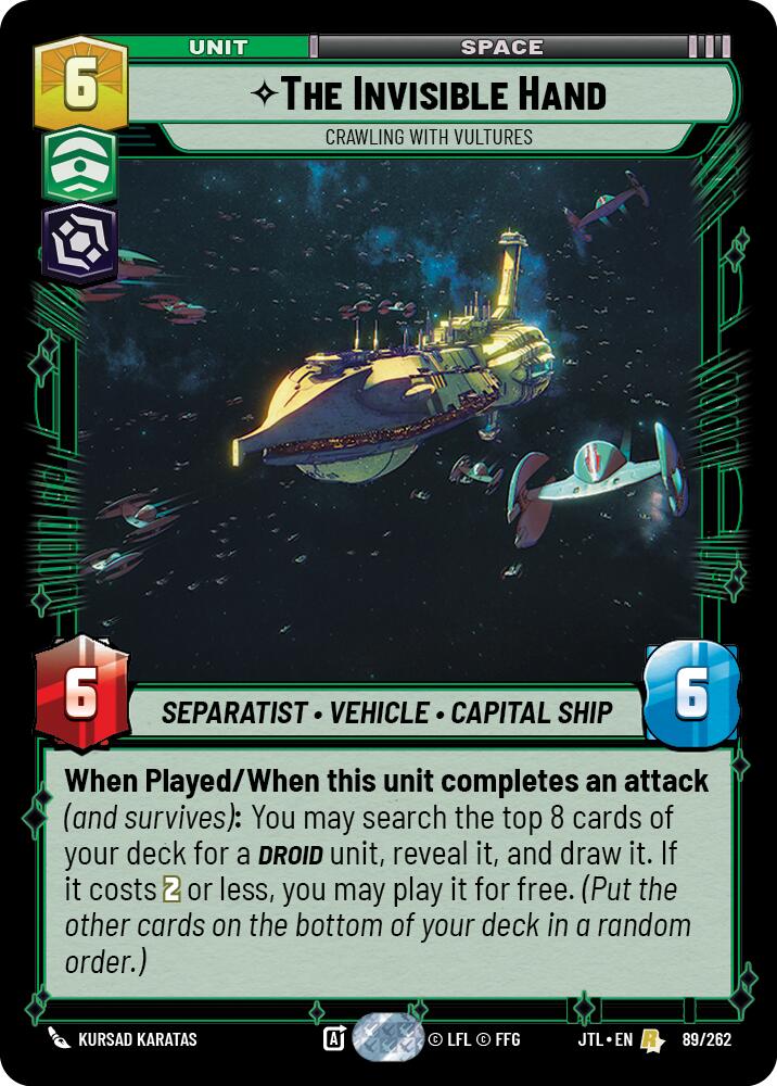 The Invisible Hand - Crawling With Vultures (089/262) (089/257) [Jump to Lightspeed] | Shuffle n Cut Hobbies & Games