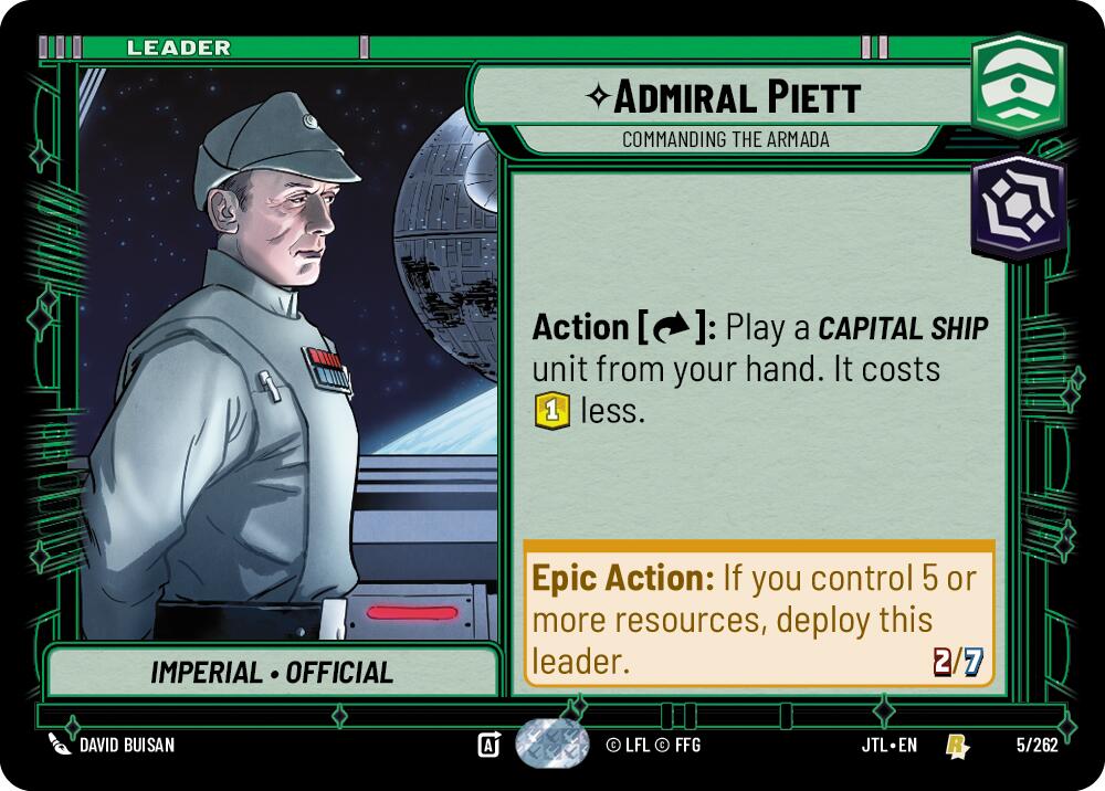 Admiral Piett - Commanding the Armada (005/262) (005/257) [Jump to Lightspeed] | Shuffle n Cut Hobbies & Games