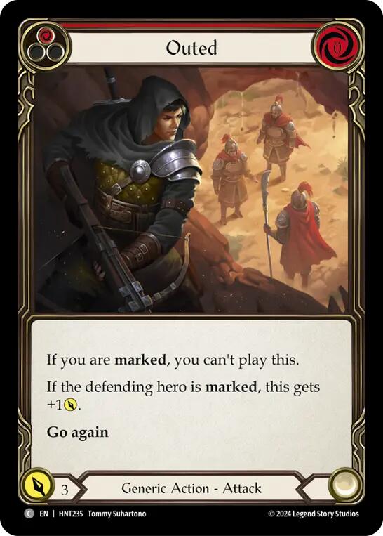 Outed [HNT235] (The Hunted)  Rainbow Foil | Shuffle n Cut Hobbies & Games