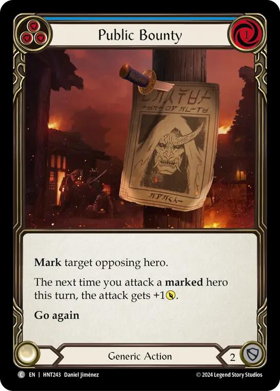 Public Bounty (Blue) [HNT243] (The Hunted)  Rainbow Foil | Shuffle n Cut Hobbies & Games