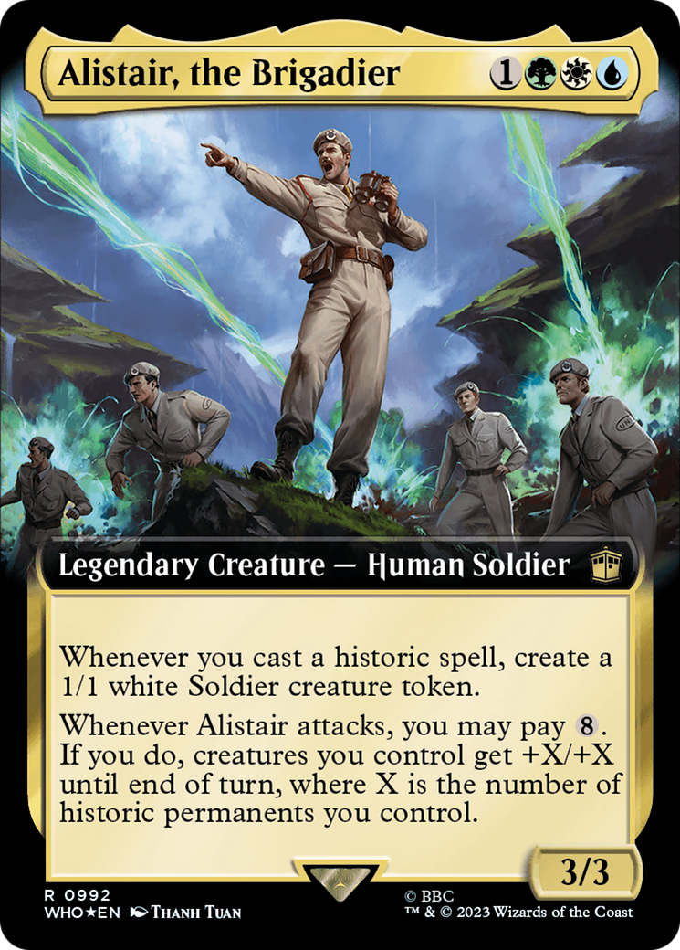 Alistair, the Brigadier (Extended Art) (Surge Foil) [Doctor Who] | Shuffle n Cut Hobbies & Games