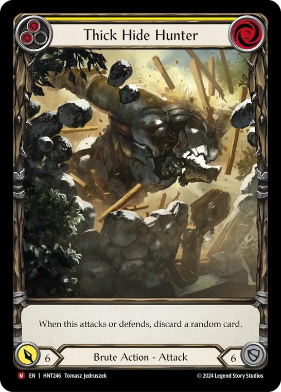 Thick Hide Hunter (Extended Art) [HNT246] (The Hunted)  Rainbow Foil | Shuffle n Cut Hobbies & Games