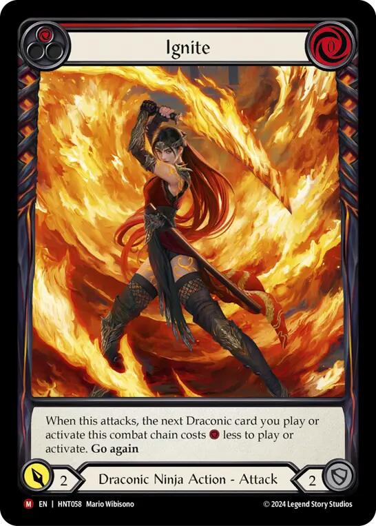 Ignite (Extended Art) [HNT058] (The Hunted)  Rainbow Foil | Shuffle n Cut Hobbies & Games
