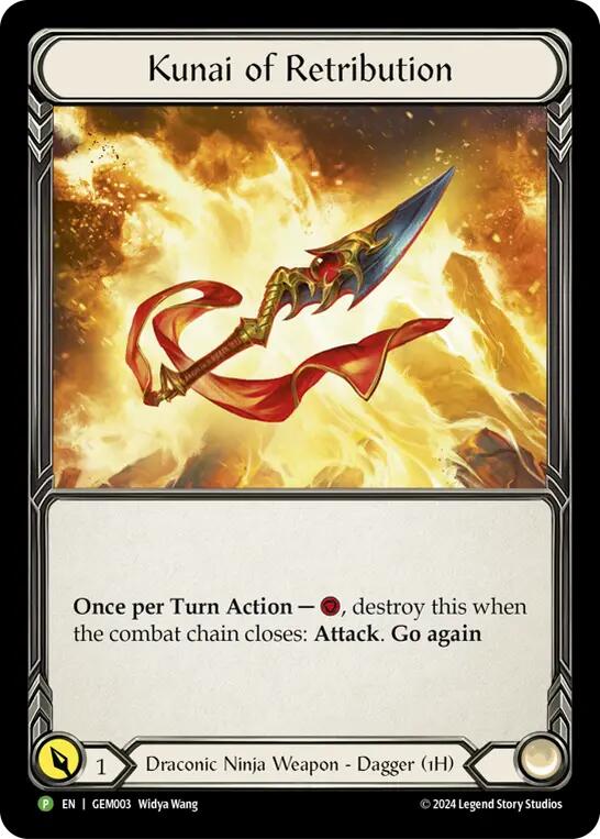 Kunai of Retribution [GEM003] (GEM Pack 1)  Cold Foil | Shuffle n Cut Hobbies & Games