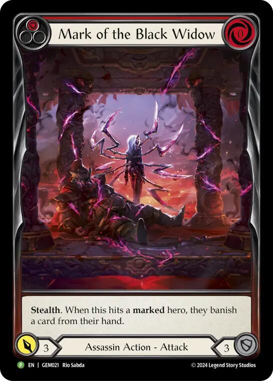 Mark of the Black Widow [GEM021] (GEM Pack 1)  Rainbow Foil | Shuffle n Cut Hobbies & Games