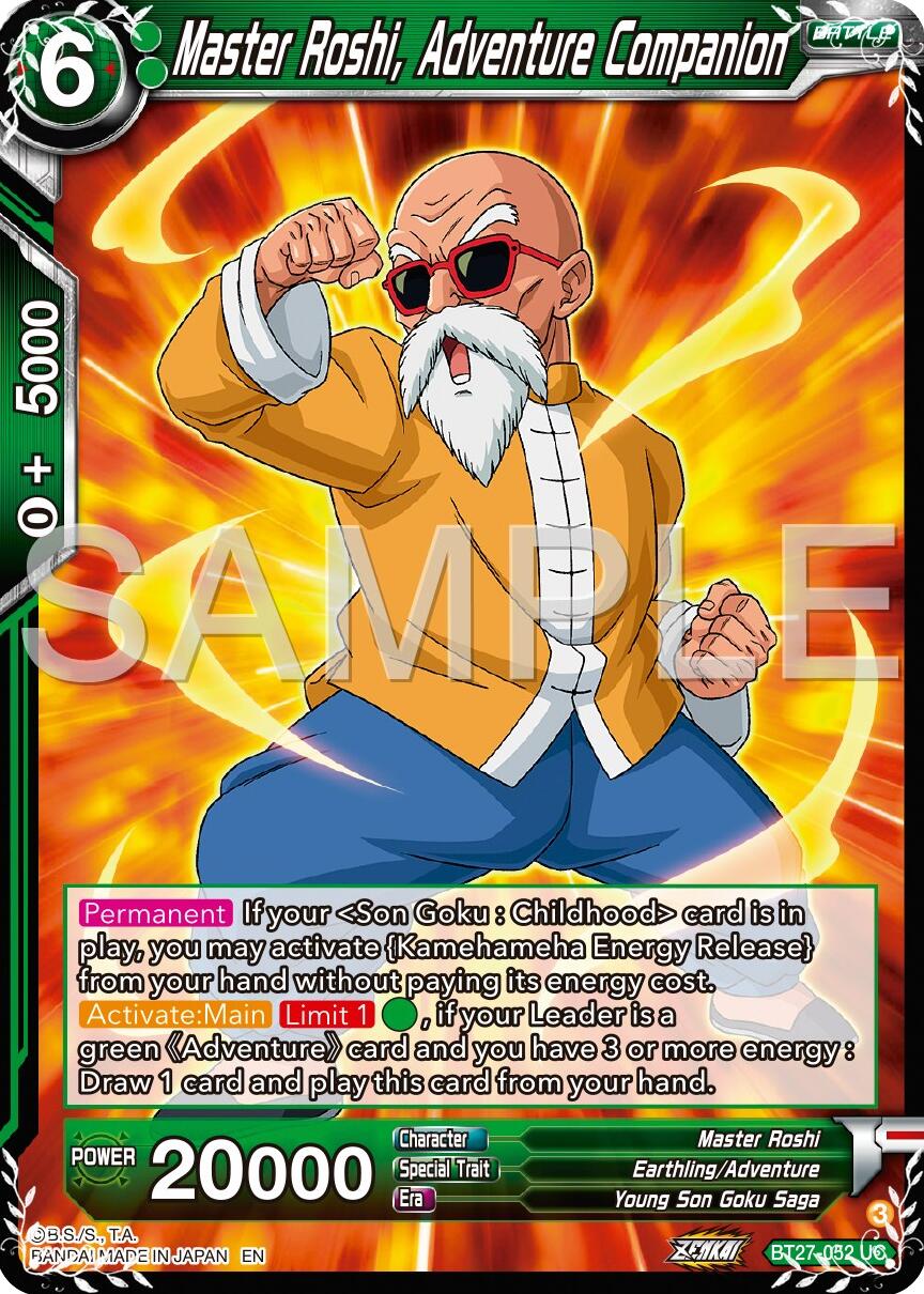 Master Roshi, Adventure Companion (BT27-052) [History of Z] | Shuffle n Cut Hobbies & Games