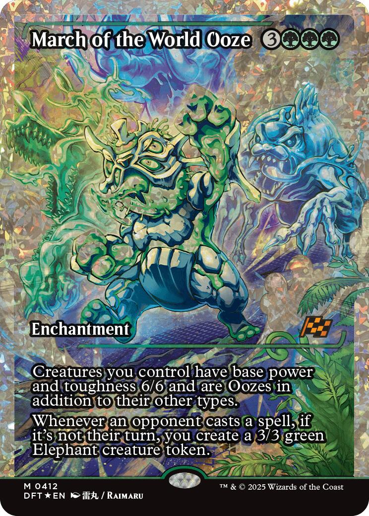 March of the World Ooze (Showcase Fracture Foil) (Japanese) [Aetherdrift] | Shuffle n Cut Hobbies & Games