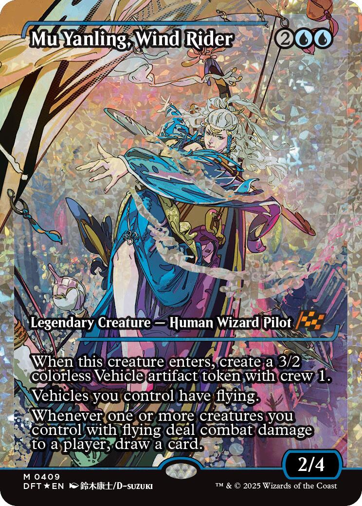 Mu Yanling, Wind Rider (Showcase Fracture Foil) (Japanese) [Aetherdrift] | Shuffle n Cut Hobbies & Games