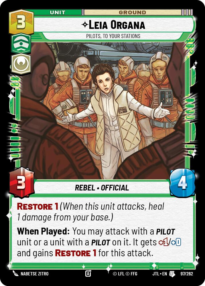 Leia Organa - Pilots, To Your Stations (097/262) (097/257) [Jump to Lightspeed] | Shuffle n Cut Hobbies & Games