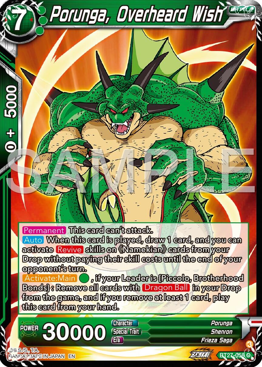 Porunga, Overheard Wish (BT27-058) [History of Z] | Shuffle n Cut Hobbies & Games