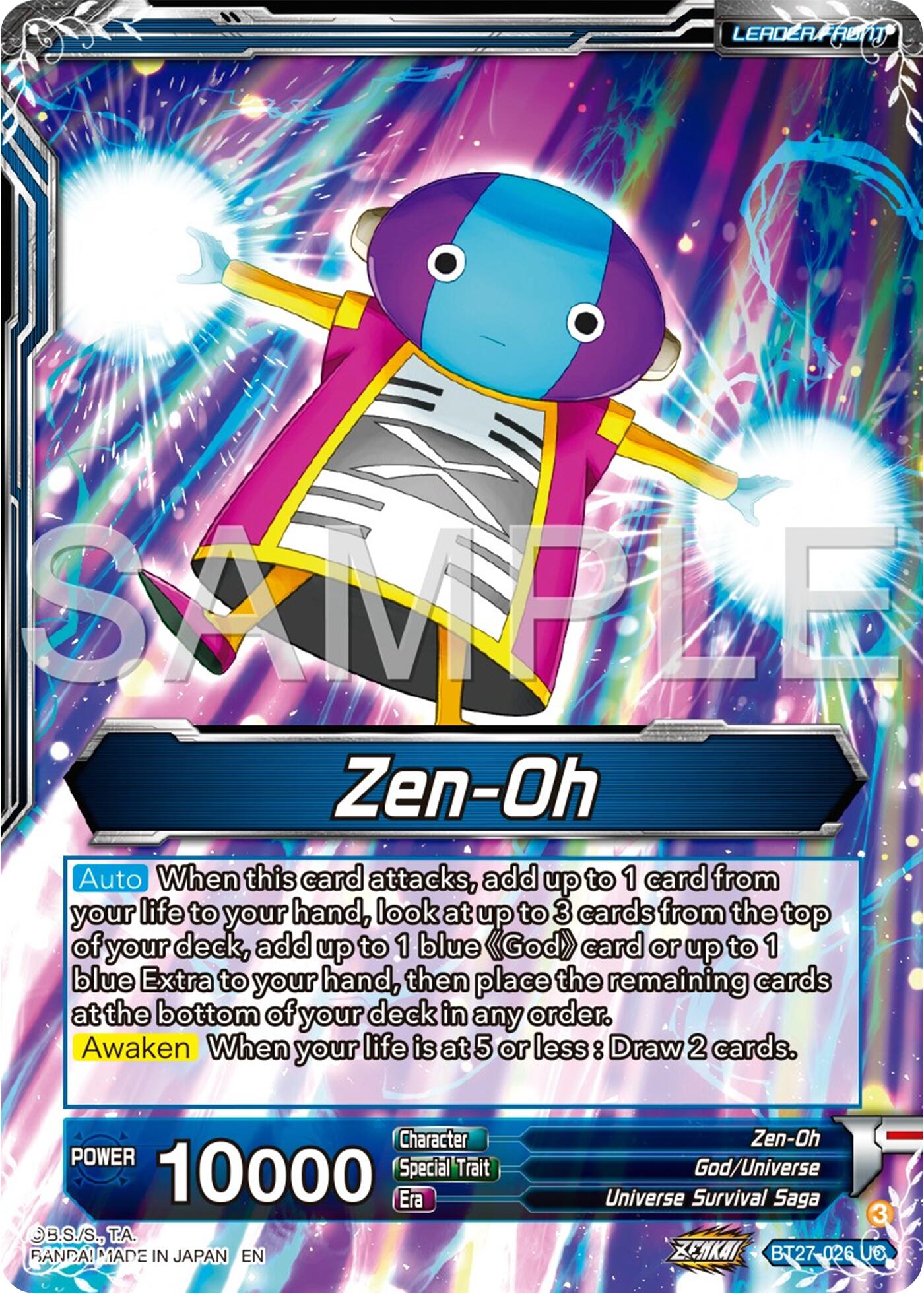 Zen-Oh // Zen-Oh, One Who Wipes Away (BT27-026) [History of Z] | Shuffle n Cut Hobbies & Games