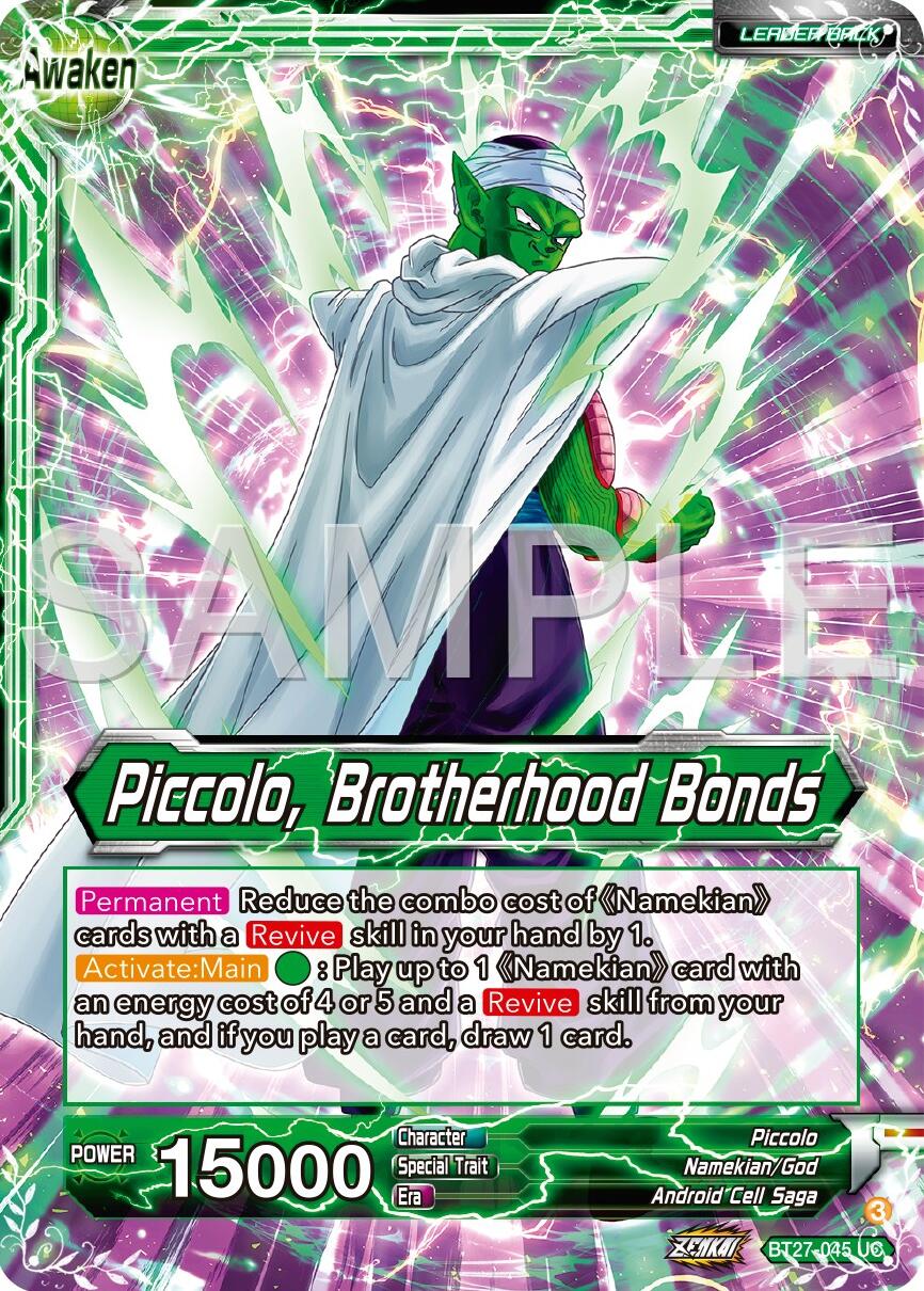 Piccolo // Piccolo, Brotherhood Bands (BT27-045) [History of Z] | Shuffle n Cut Hobbies & Games