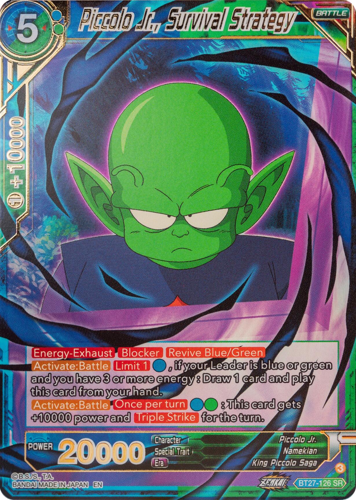 Piccolo Jr., Survival Strategy (BT27-126) [History of Z] | Shuffle n Cut Hobbies & Games