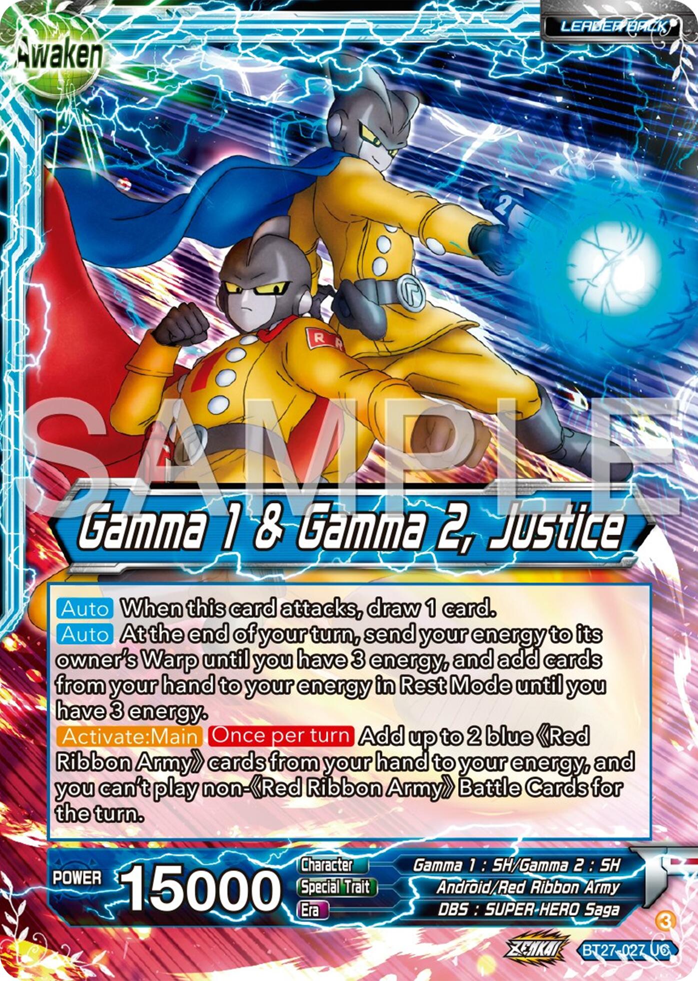 Gamma 2 // Gamma 1 & Gamma 2, Justice (BT27-027) [History of Z] | Shuffle n Cut Hobbies & Games