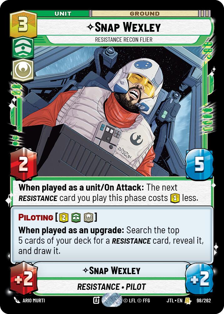 Snap Wexley - Resistance Recon Flier (098/262) (098/257) [Jump to Lightspeed] | Shuffle n Cut Hobbies & Games