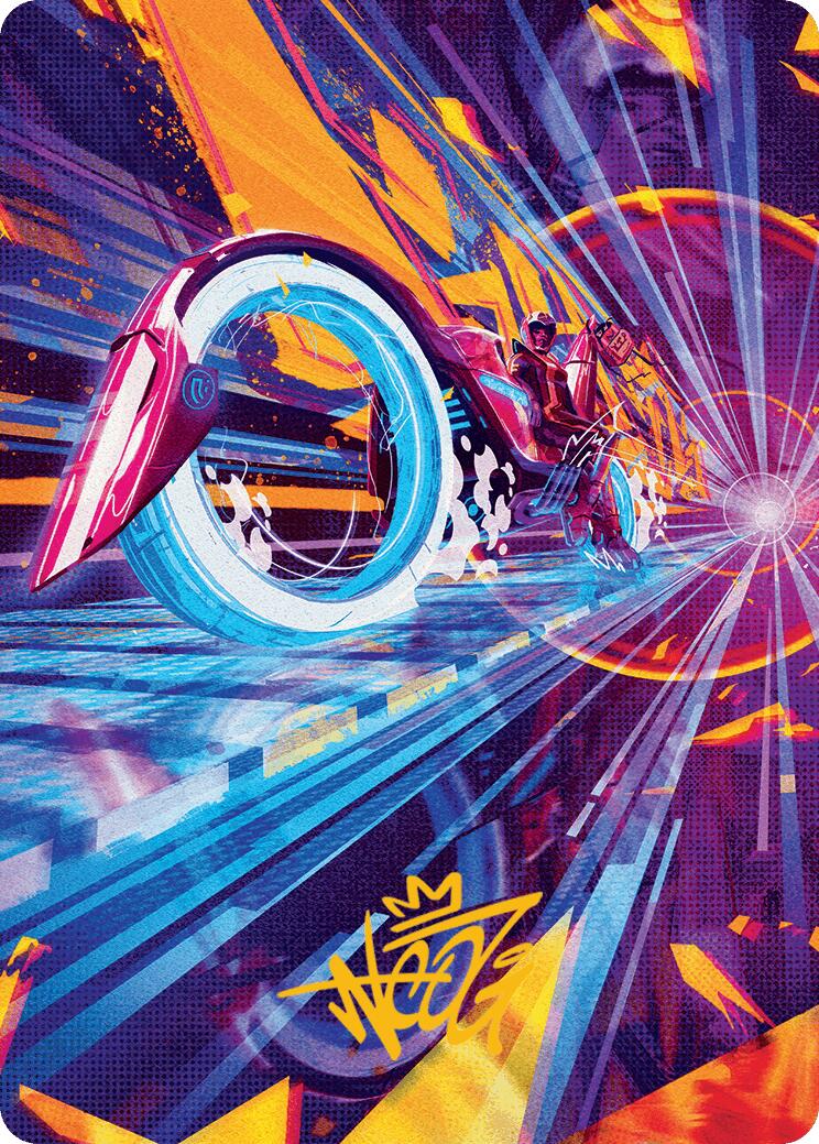 Spotcycle Scouter Art Card (Gold-Stamped Signature) [Aetherdrift Art Series] | Shuffle n Cut Hobbies & Games