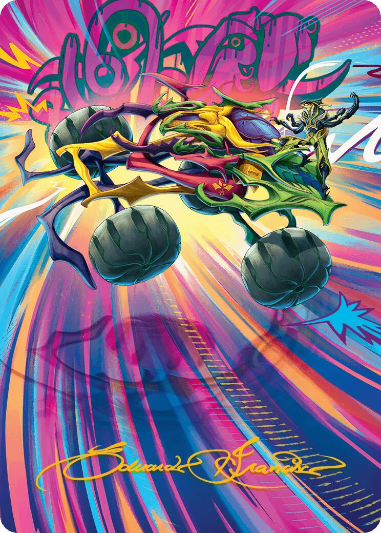 Thunderous Velocipede Art Card (Gold-Stamped Signature) [Aetherdrift Art Series] | Shuffle n Cut Hobbies & Games