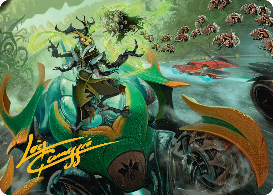 Aatchik, Emerald Radian Art Card (15/54) (Gold-Stamped Signature) [Aetherdrift Art Series] | Shuffle n Cut Hobbies & Games