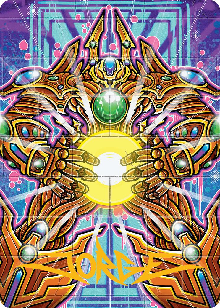 Brightglass Gearhulk Art Card (Gold-Stamped Signature) [Aetherdrift Art Series] | Shuffle n Cut Hobbies & Games