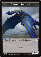 Timeless Dragon // Zombie (0007) Double-Sided Token [Aetherdrift Tokens] | Shuffle n Cut Hobbies & Games