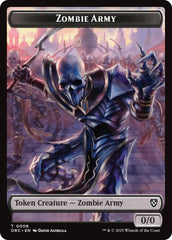 Zombie Army // Zombie Warrior Double-Sided Token [Aetherdrift Tokens] | Shuffle n Cut Hobbies & Games