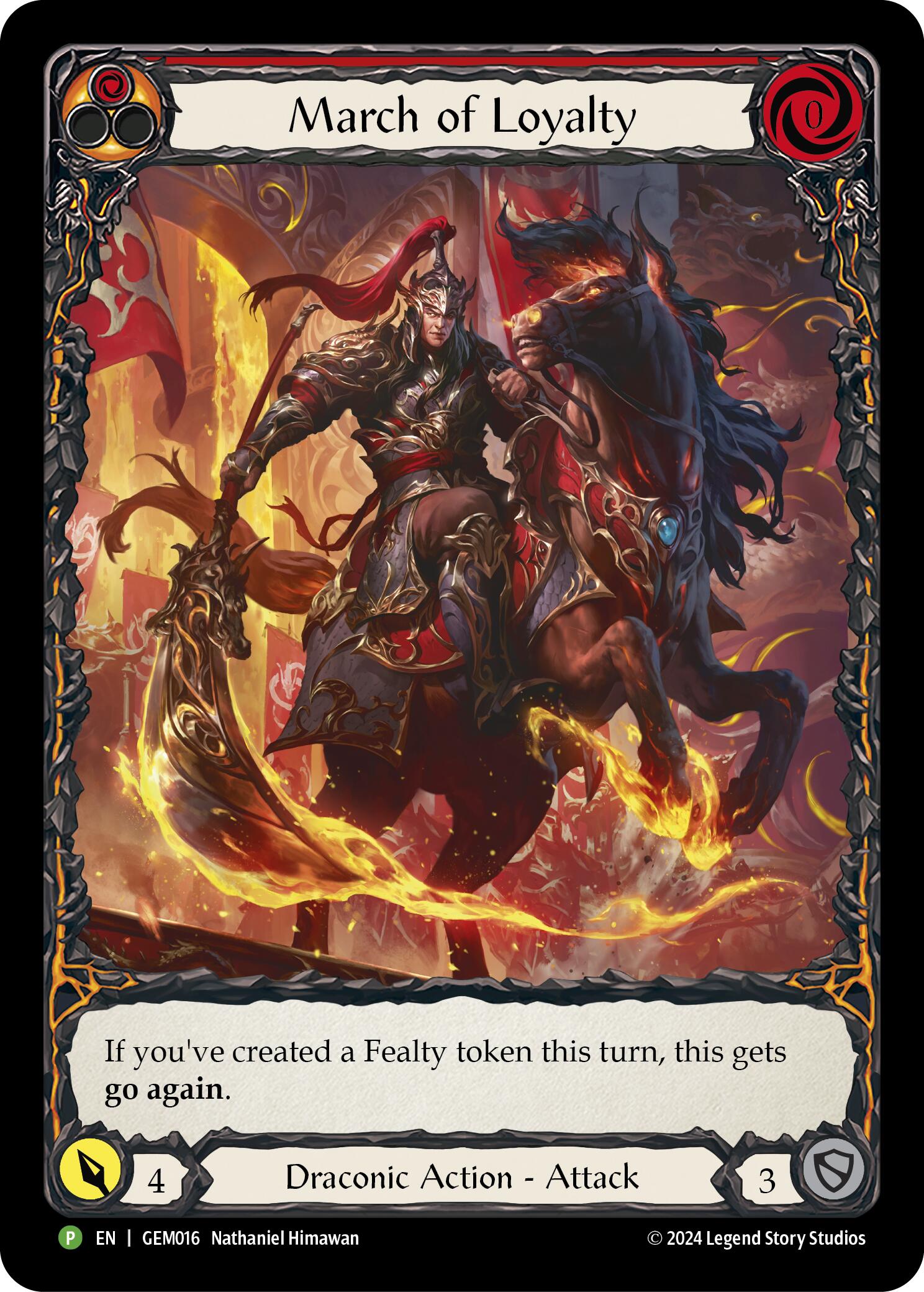 March of Loyalty (Red) [GEM016] (GEM Pack 1)  Rainbow Foil | Shuffle n Cut Hobbies & Games
