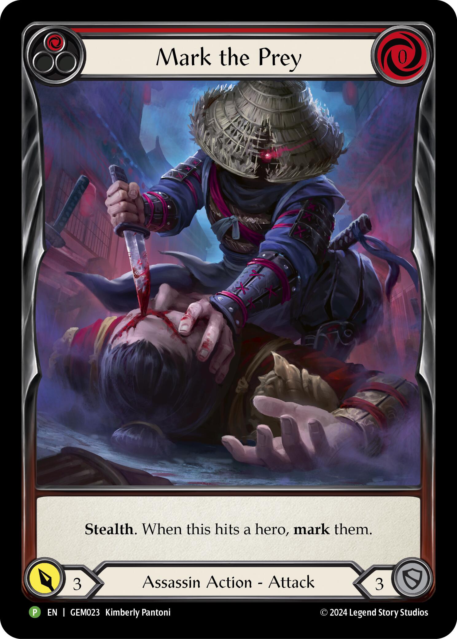 Mark the Prey (Red) [GEM023] (GEM Pack 1)  Rainbow Foil | Shuffle n Cut Hobbies & Games
