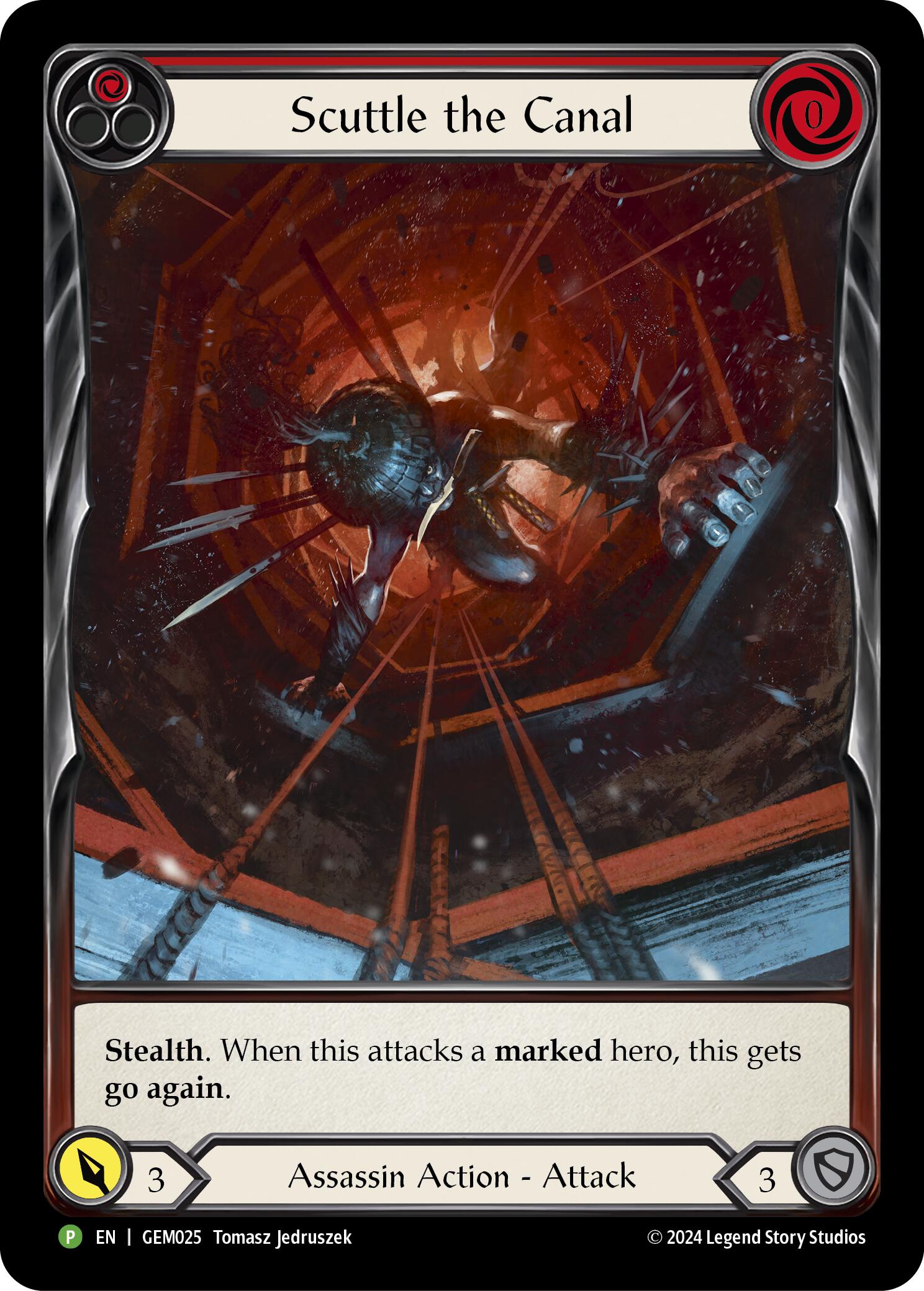 Scuttle the Canal (Red) [GEM025] (GEM Pack 1)  Rainbow Foil | Shuffle n Cut Hobbies & Games