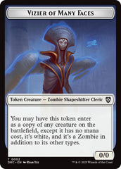 Vizier of Many Faces // Zombie (0003) Double-Sided Token [Aetherdrift Tokens] | Shuffle n Cut Hobbies & Games