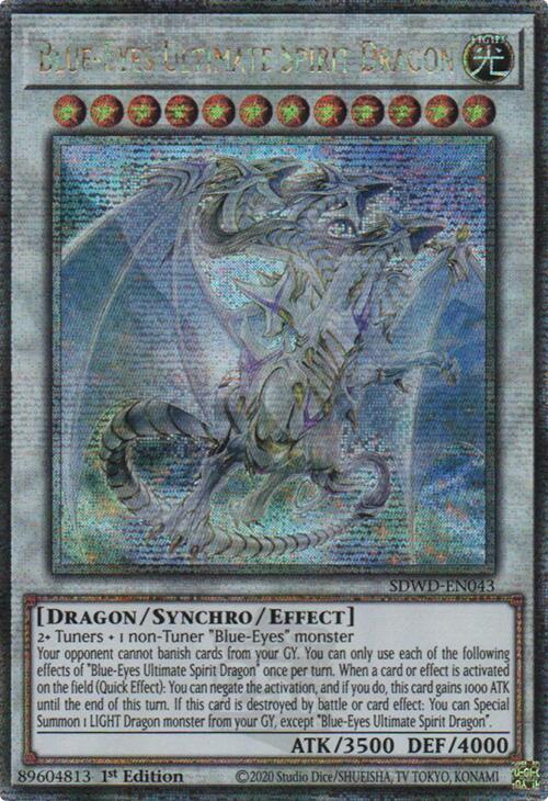 Blue-Eyes Ultimate Spirit Dragon (Quarter Century Secret Rare) [SDWD-EN043] Quarter Century Secret Rare | Shuffle n Cut Hobbies & Games