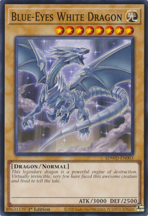 Blue-Eyes White Dragon [SDWD-EN003] Common | Shuffle n Cut Hobbies & Games