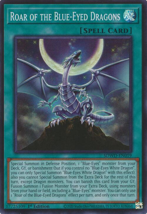 Roar of the Blue-Eyed Dragons [SDWD-EN019] Super Rare | Shuffle n Cut Hobbies & Games