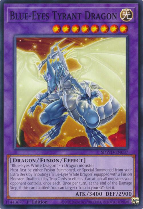 Blue-Eyes Tyrant Dragon [SDWD-EN037] Common | Shuffle n Cut Hobbies & Games