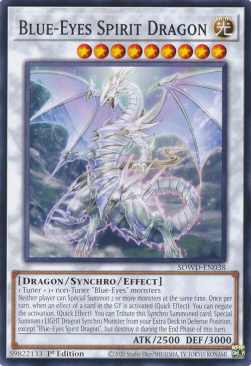 Blue-Eyes Spirit Dragon [SDWD-EN038] Common | Shuffle n Cut Hobbies & Games