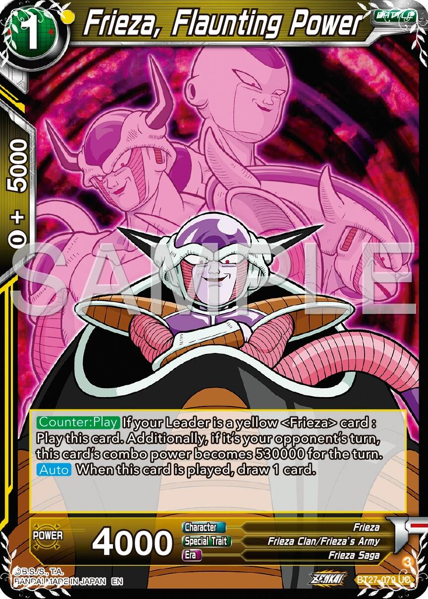 Frieza, Flaunting Power (BT27-079) [History of Z] | Shuffle n Cut Hobbies & Games