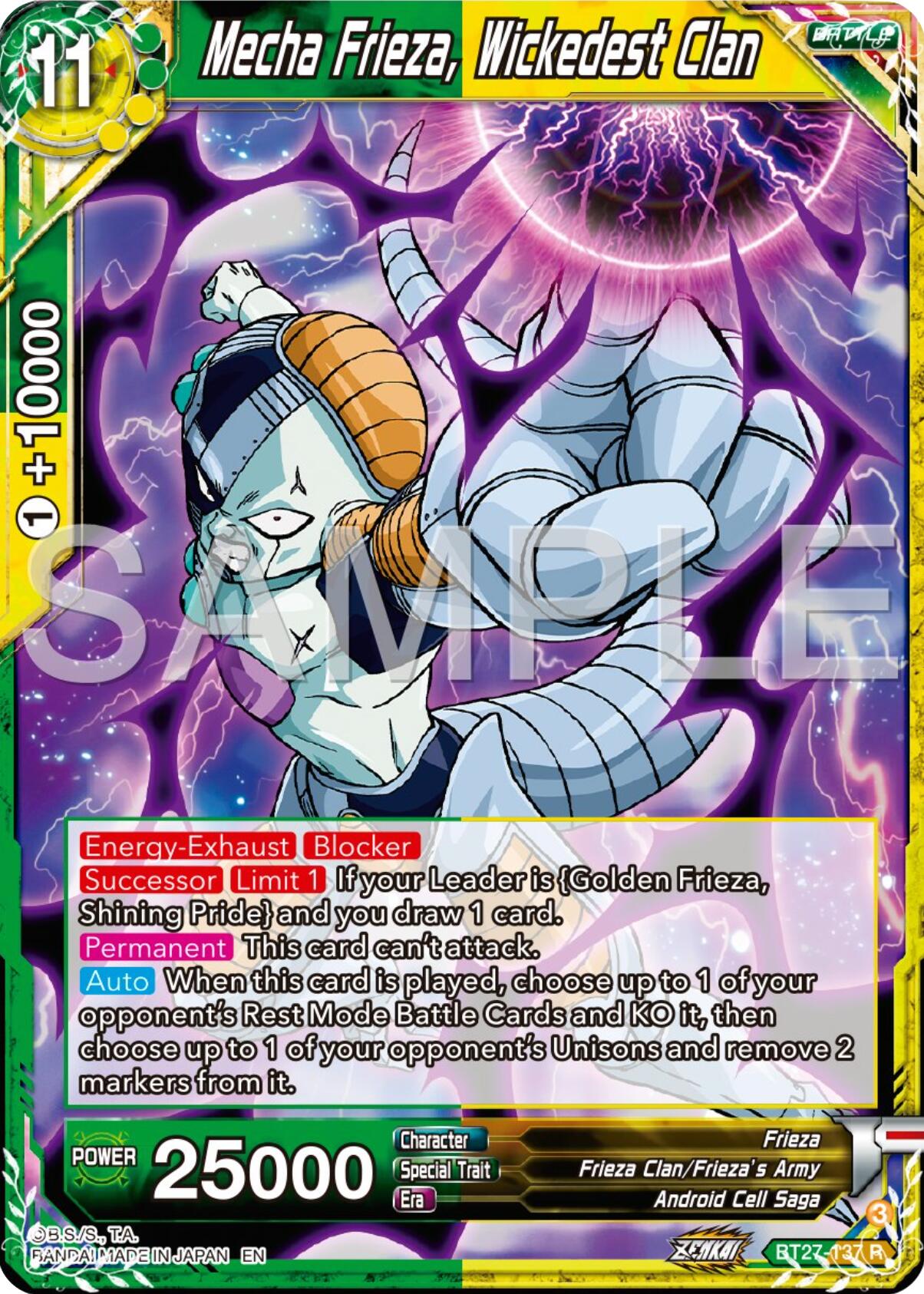 Mecha Frieza, Wickedest Clan (BT27-137) [History of Z] | Shuffle n Cut Hobbies & Games